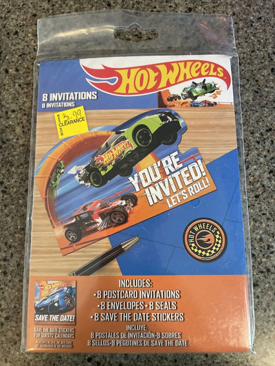 Hot Wheels Invitations (x8u)