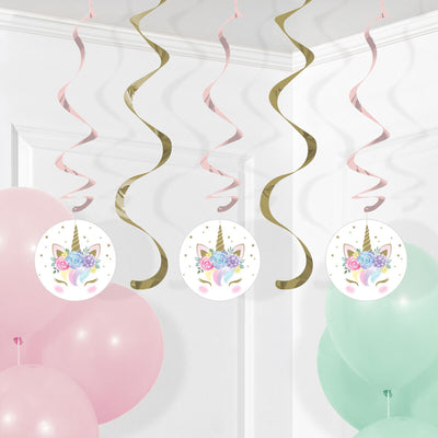Baby Shower Unicornio Espirales (x5u)