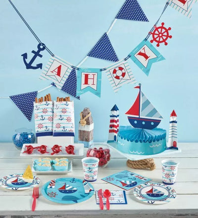 Baby Nautical Banner "Ahoy Baby" 6.2ft (x1u)