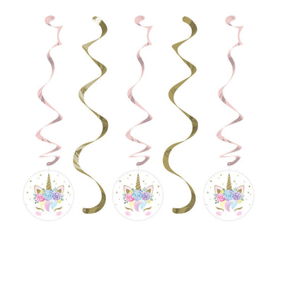 Baby Shower Unicornio Espirales (x5u)