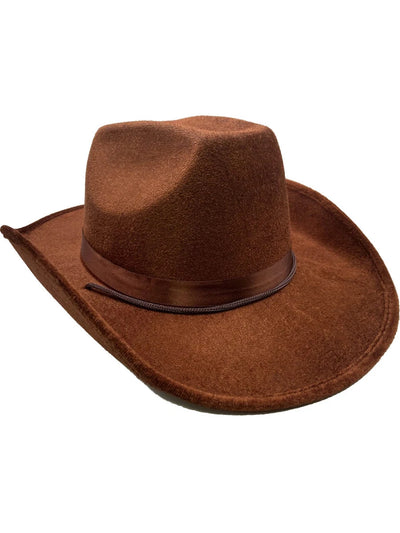 Adult's Brown Velvet Cowboy Hat