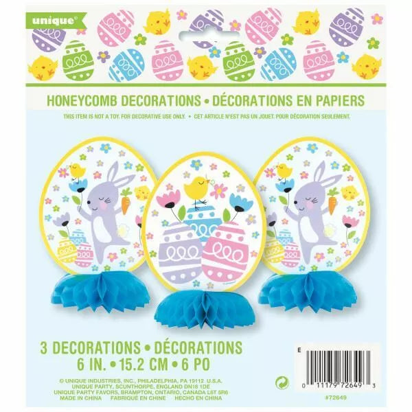 Centro de Mesa Mini Honeycomb Pascua (x3 unidades)