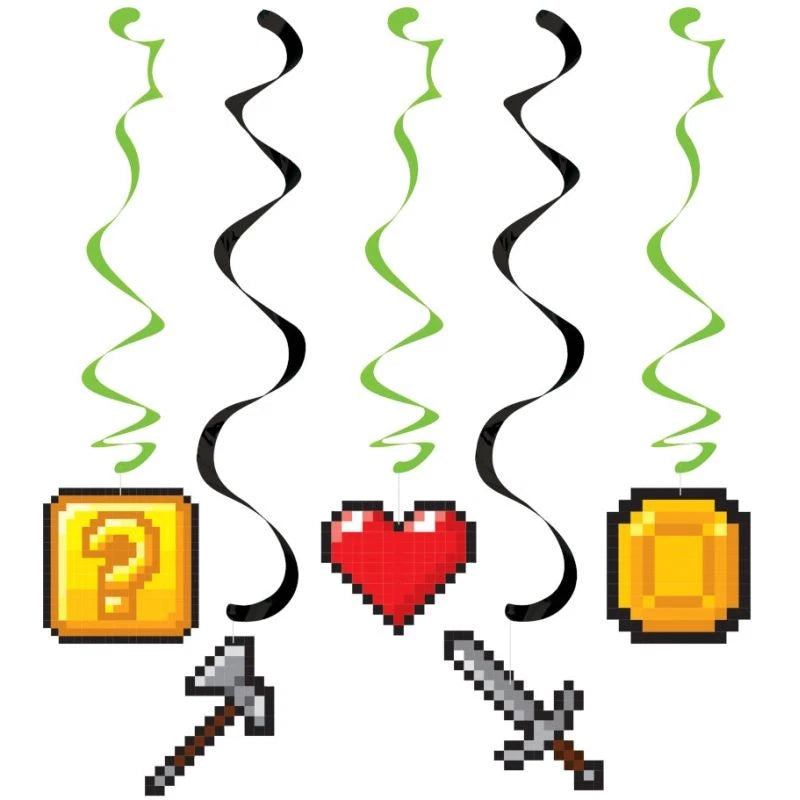 Gaming Dizzy Dangler Decorations (x5u)