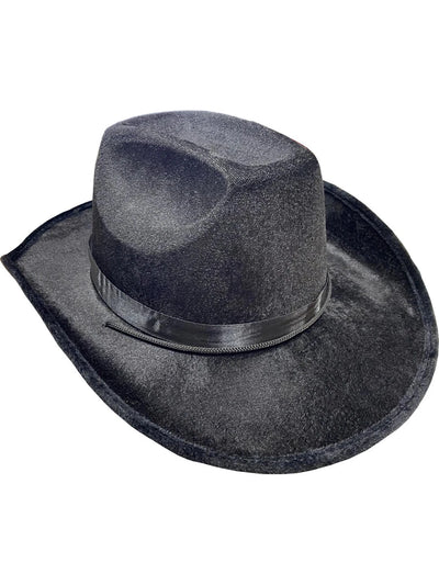 Adult's Black Velvet Texan Cowboy Hat