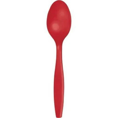 Cucharas de plástico Rojas (x24u)