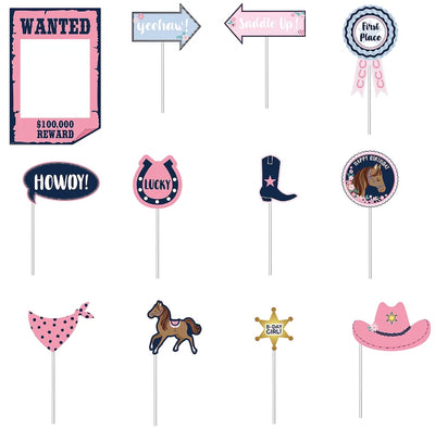Saddle Up Horse Scene Setters Photo Props (x12u)
