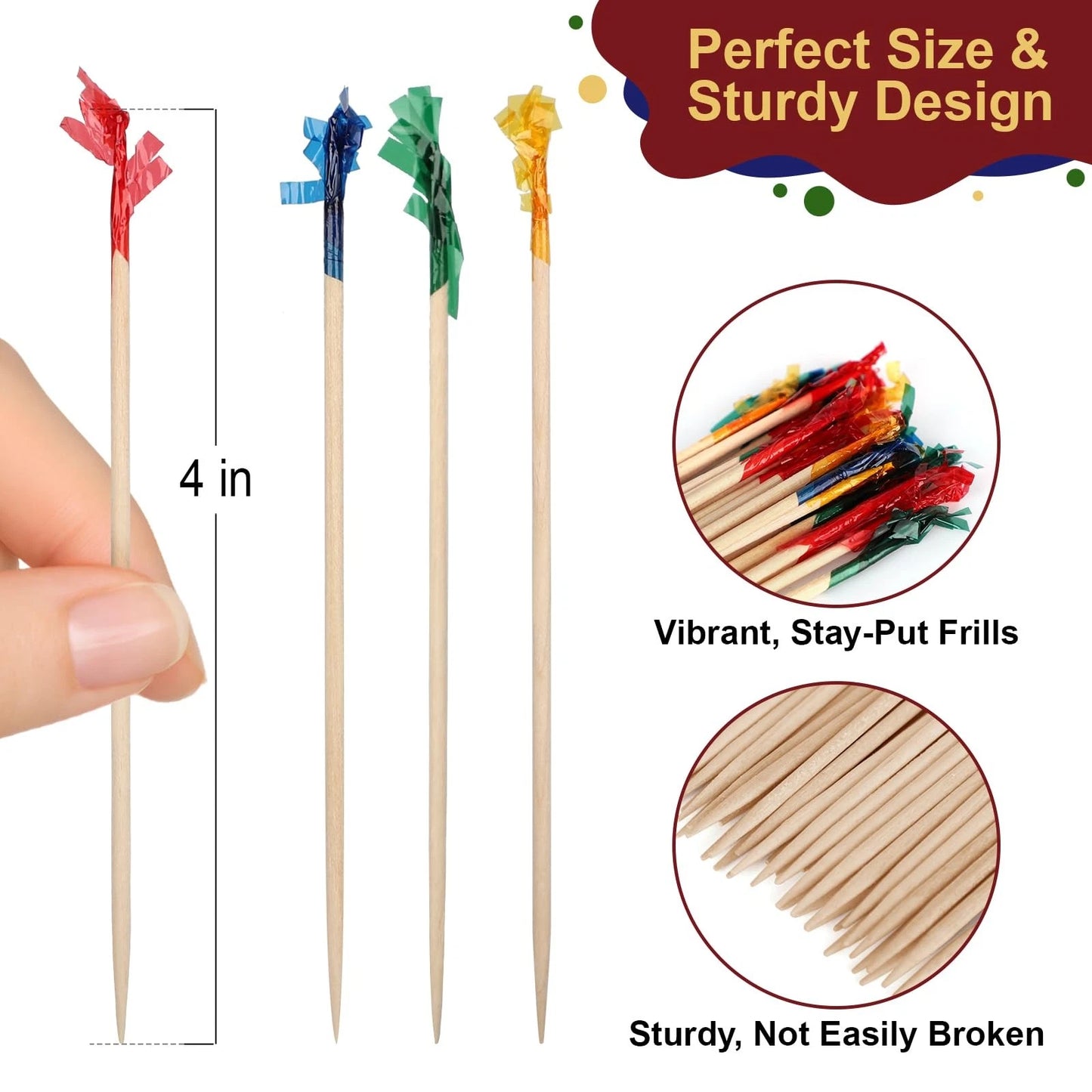 Frilled Picks Dents (x50u)