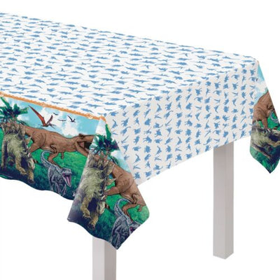 MANTEL DE PLASTICO RECTANGULAR JURASSIC INTO THE WIL 54" x 96"