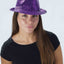 Sombrero Sequin Fedora de Tela con Brillos