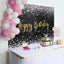 Sliver Glitter Diamond Gold Happy Birthday Backdrop (x1u)