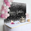 Silver Glitter Diamonds Happy Birthday Backdrop (x1u)