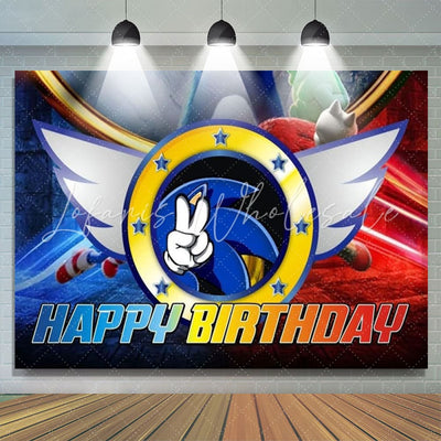 Sonic Happy Birthday Backdrop (x1u)