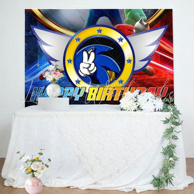 Sonic Happy Birthday Backdrop (x1u)