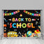 Back To School Ribbons Black Backdrop (x1u)