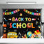 Back To School Ribbons Black Backdrop (x1u)