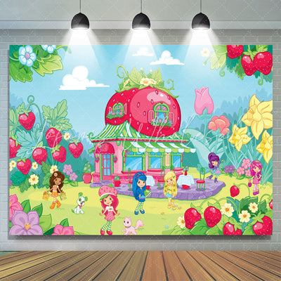 Backdrop Strawberry Shortcake Birthday (x1u)