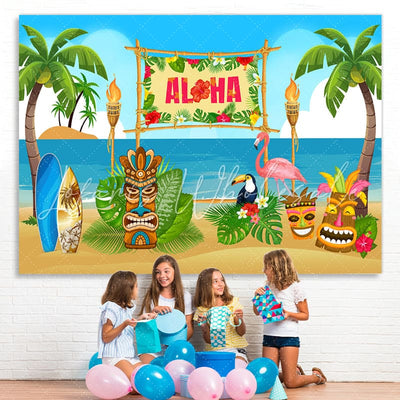 Backdrop Aloha Hawaiian Beach