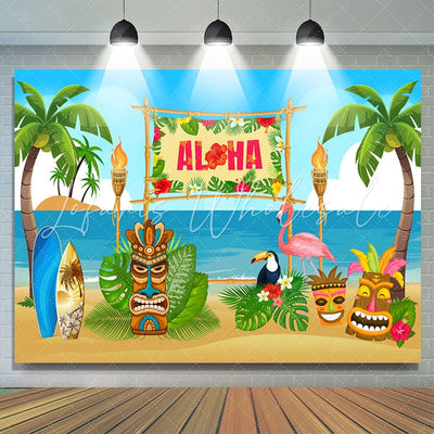 Backdrop Aloha Hawaiian Beach