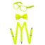Adult Neon Suspender, Bow Tie Accessory Set