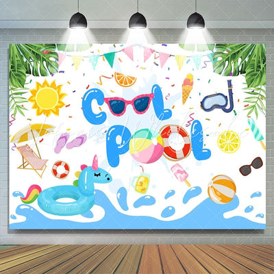 Cool Pool Summer Backdrop