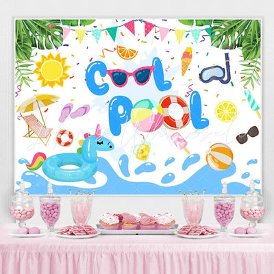 Cool Pool Summer Backdrop