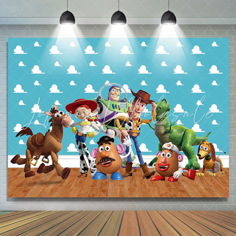 Toy Story Characters Happy Birthday Backdrop (x1u)