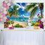 Tropical Palm Summer Hawaiian Beach Photography Backdrop