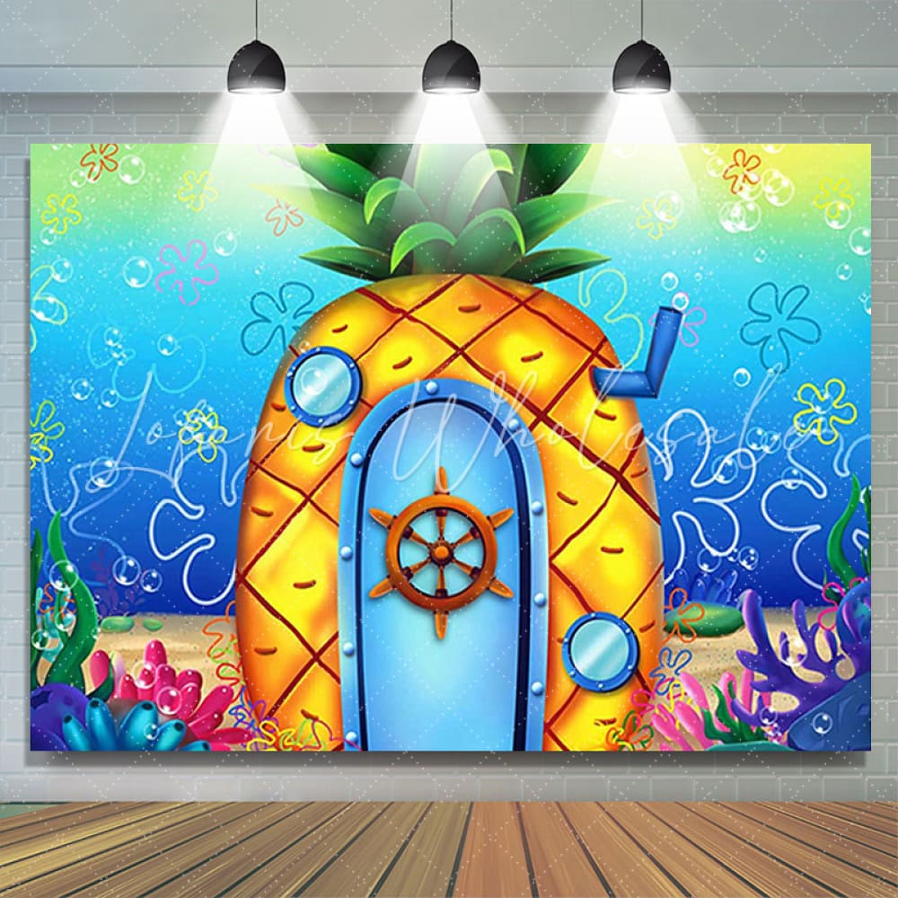 Spongebob Under The Sea Pineapple House Backdrop (x1u)