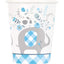 Floral Blue Elephant Vasos 9oz (x8u)