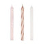 Spiral Candles Glitter Rose Gold 24pcs