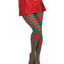 Christmas Striped Tights-Red & Green
