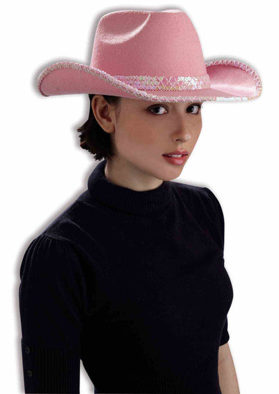 Deluxe Cowgirl Hat With Pink Sequin