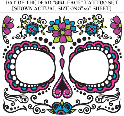 Day of Dead Tattoo Face - Female