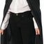 Cape with Collar Black Kids 36”