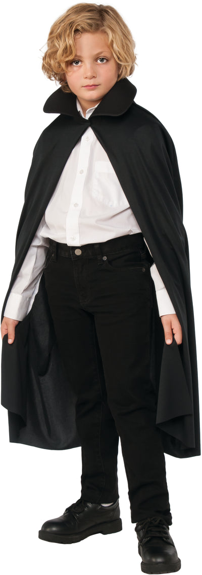 36in Collared Cape Black