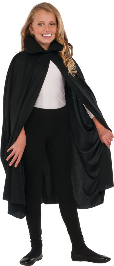 36in Collared Cape Black