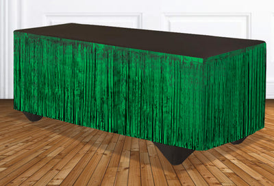 Tinsel Table Skirt - Green