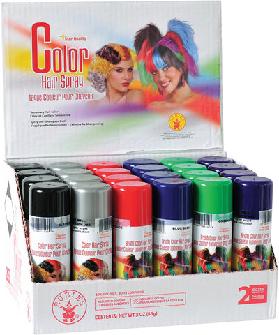 Bright Color Hair Spray Display-24pc Pack