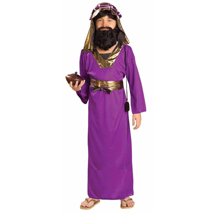 Three Kings Wise Men Purple Kids Boy Costume