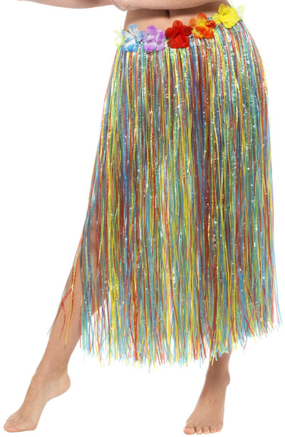 Hawaiian Hula Skirt with Flower