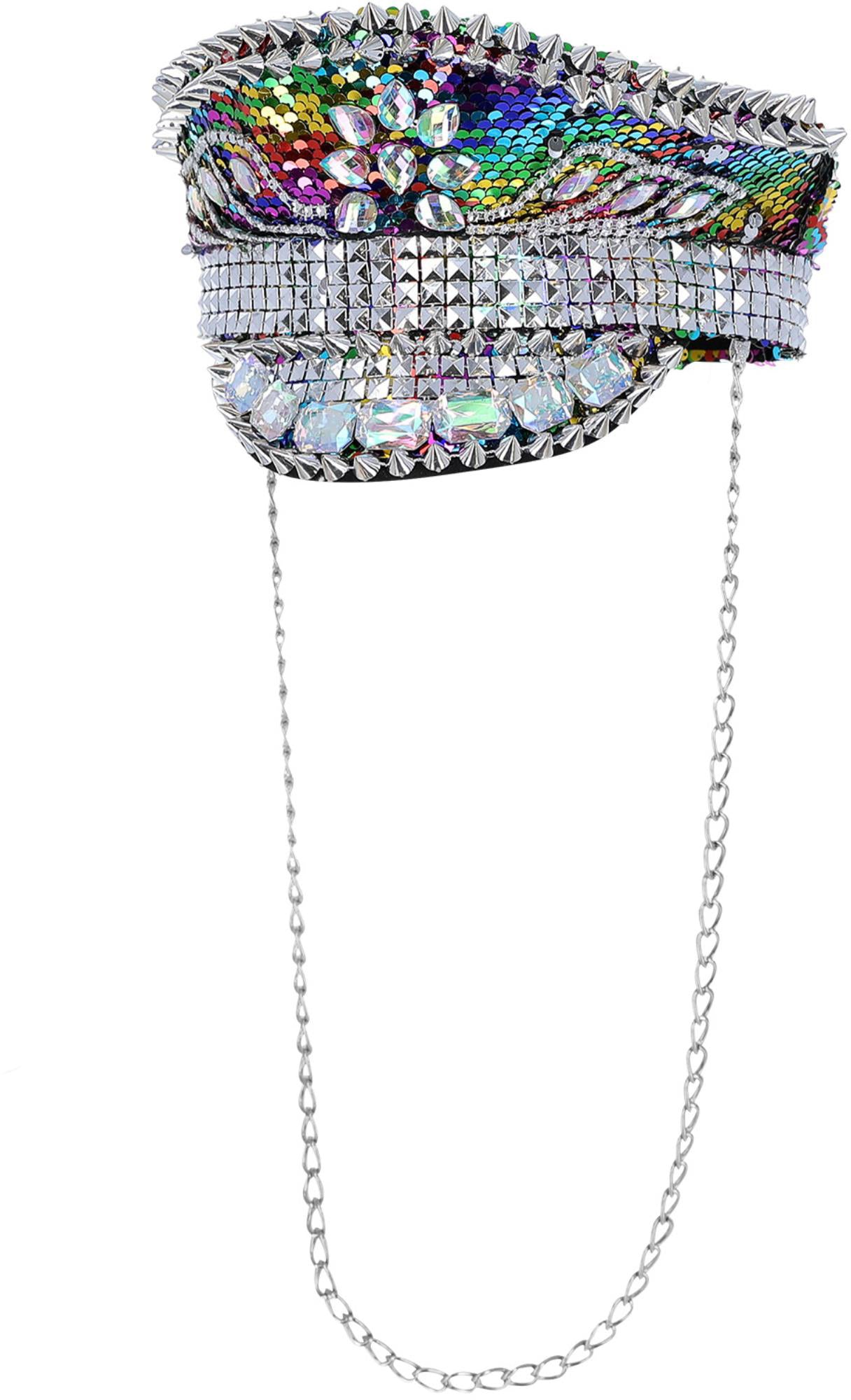Deluxe Sequin Captain Hat (x1u)