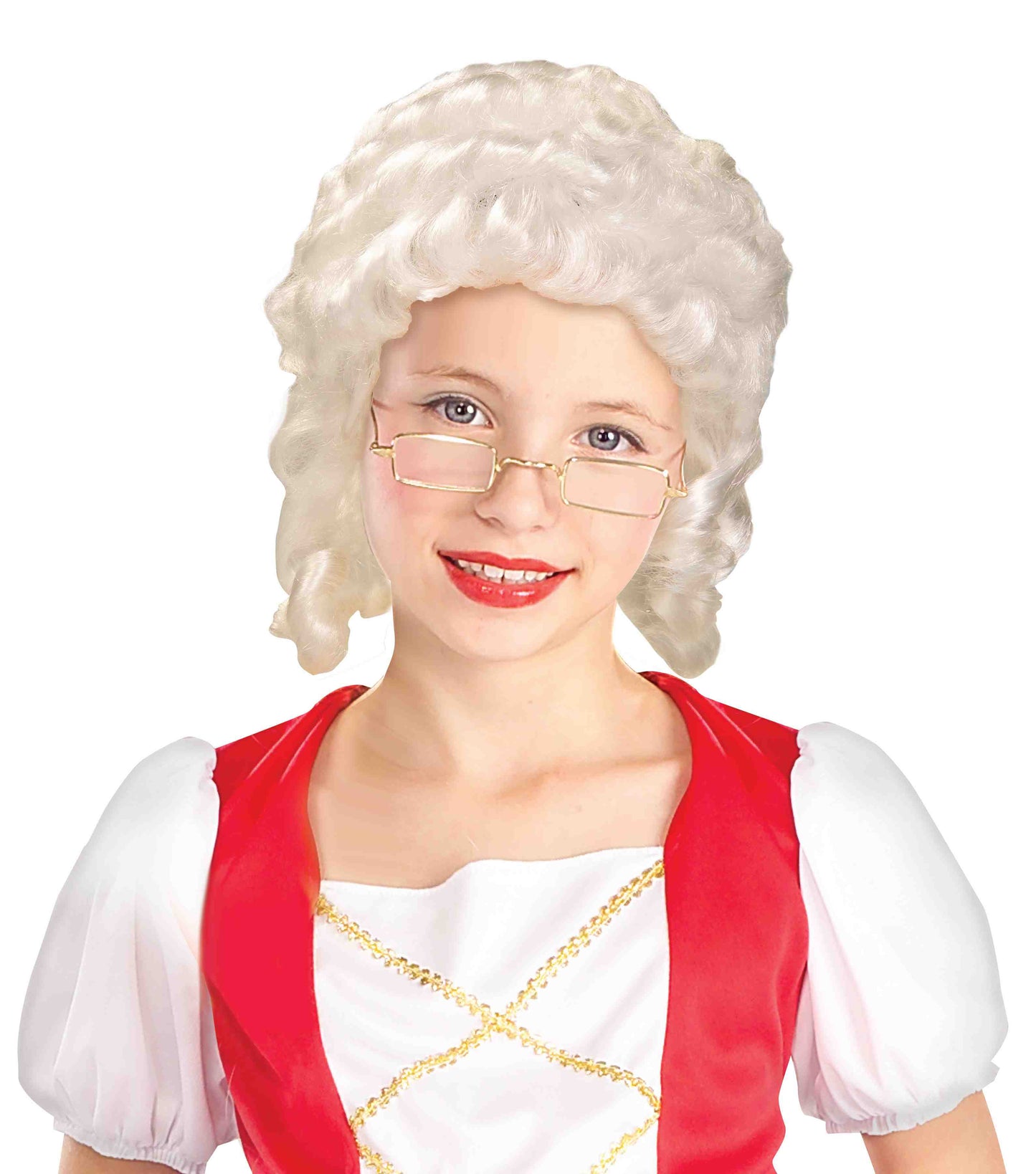 Wig Child Colonial Girl - White