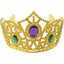 METALLIC GOLD TIARAS W/STONES