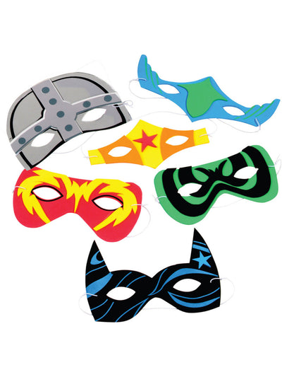 Superhero Foam Masks (x12u)