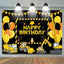 Construction Yellow Truck Balloons Birthday Backdrop (x1u)
