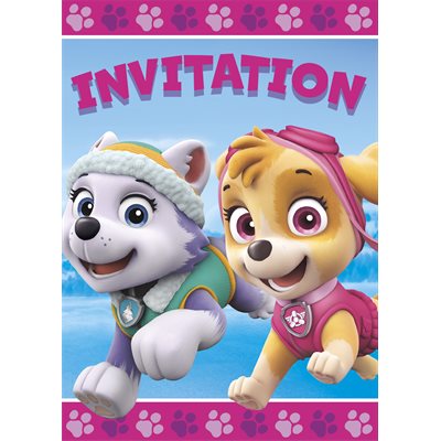 Invitaciones Patrulla Canina Niñas