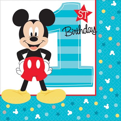 servilletas Mickey un año