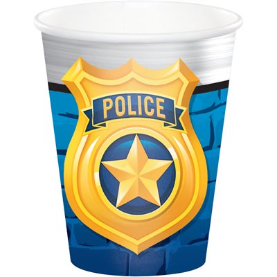 Police Party Vasos Carton (x8u)