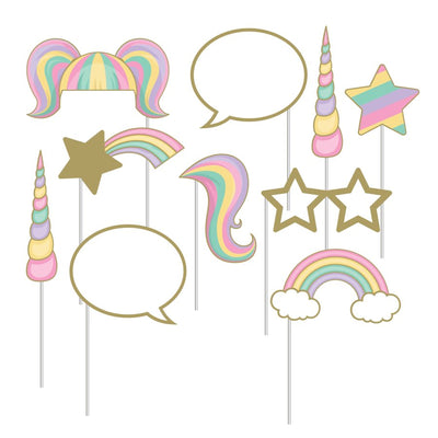 Unicornio Sparkle Photo Props (x10u)