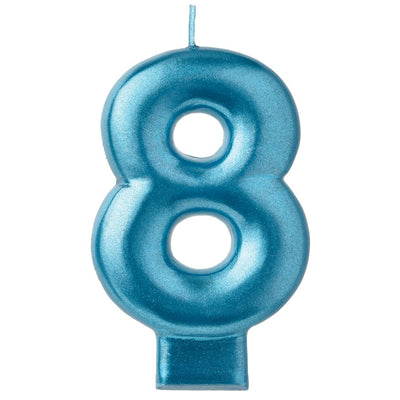 Vela Azul Real Numero 8